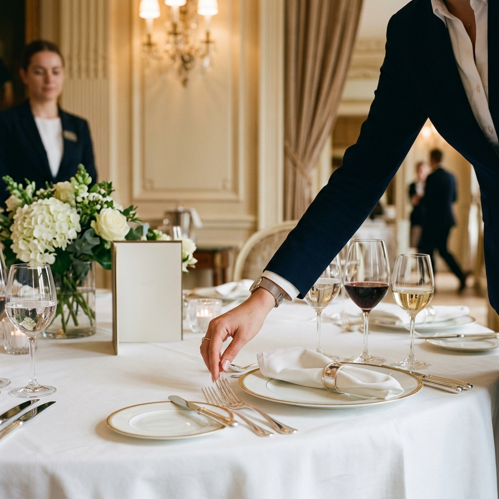 Business etiquette and protocol training for luxury service professionals