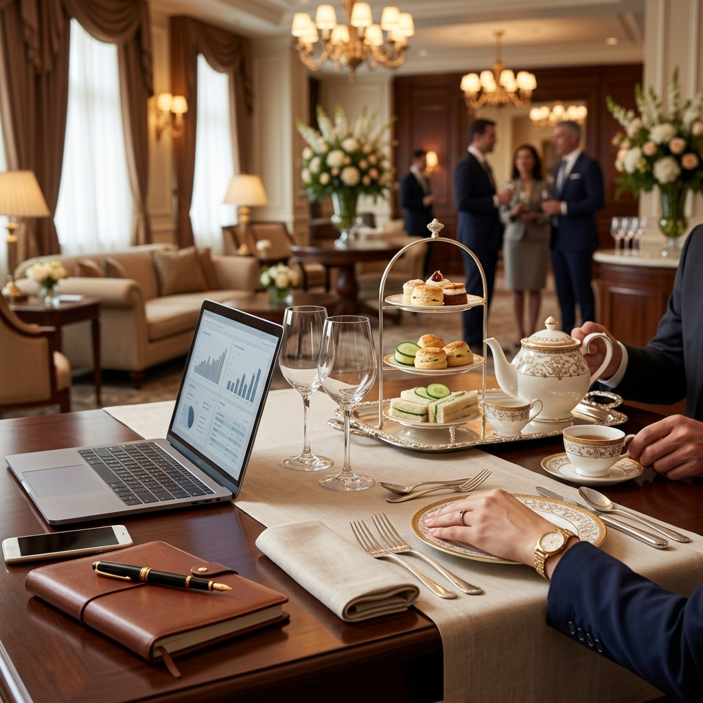 Business etiquette and protocol training for corporate dining and reception